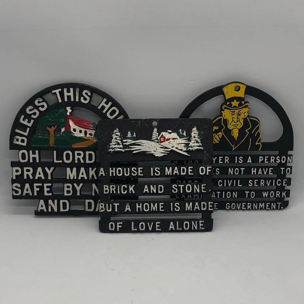 Vintage Novelty Trivet Set (3)